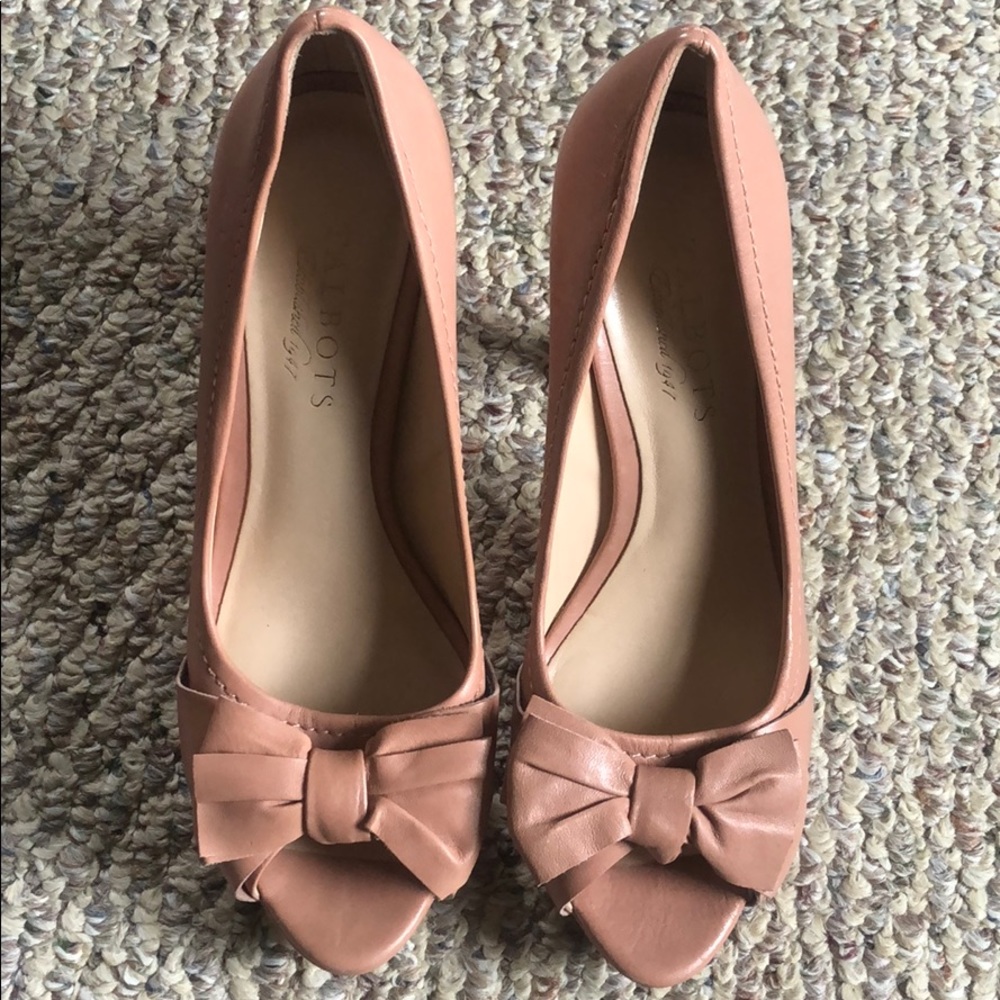 Talbots peep toe heels 7.5
